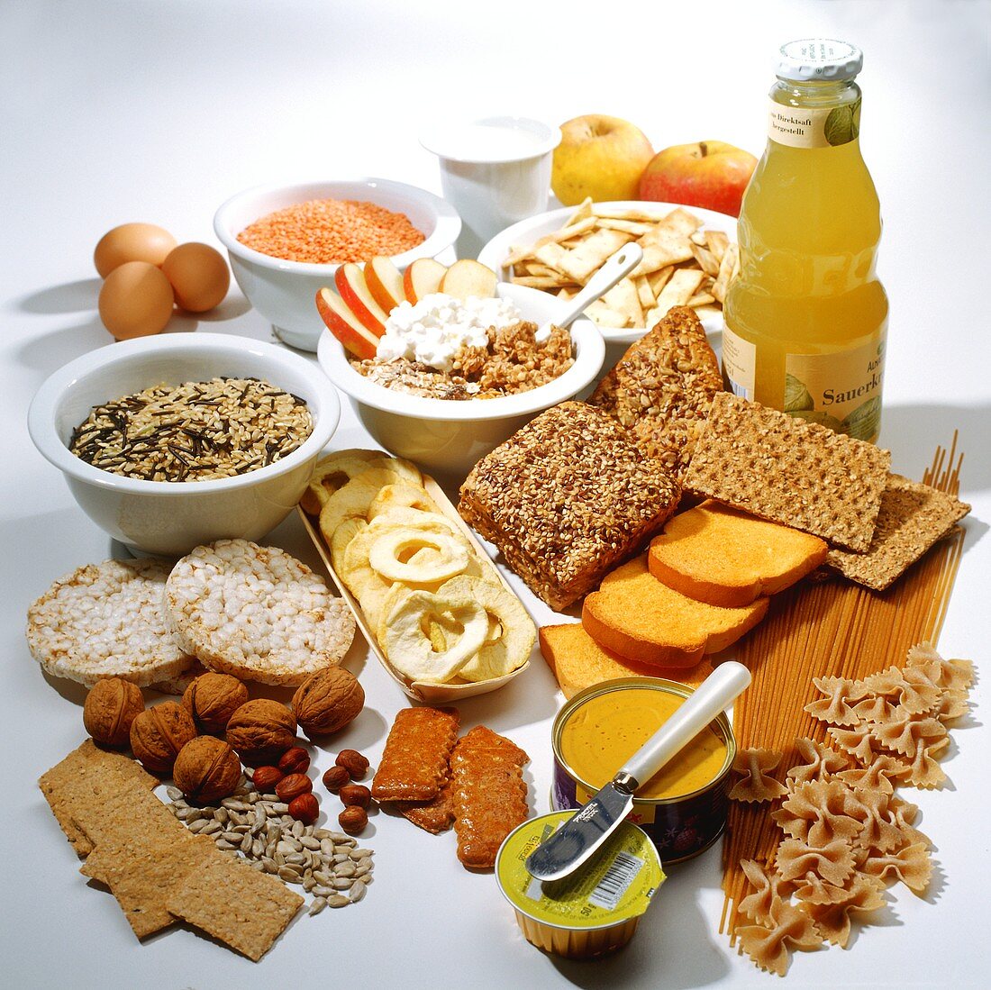 Still life with various organic products