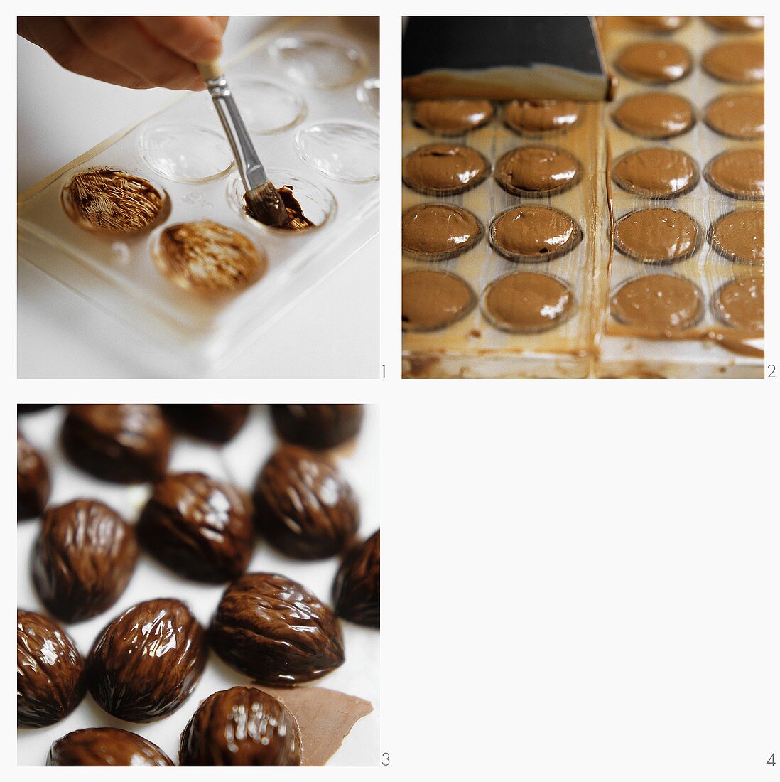 Making walnut chocolates