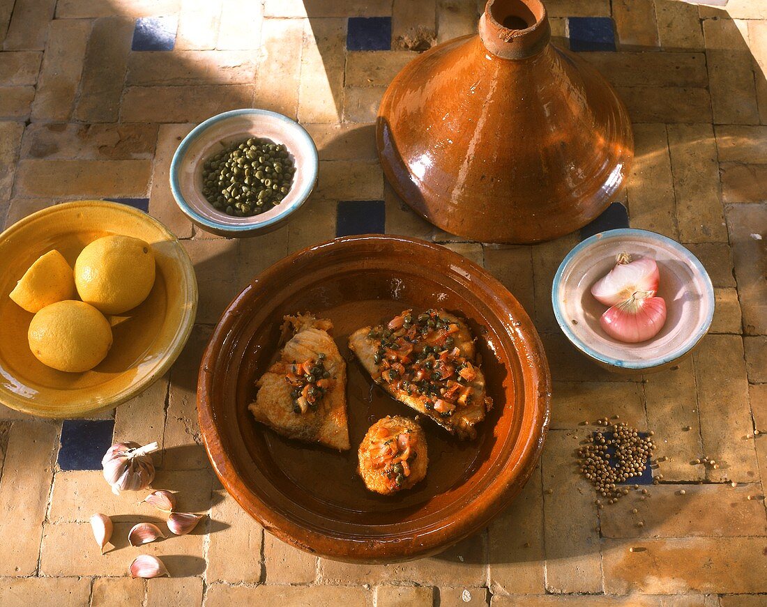 Thunfischfilets mit Kapern (Marokko)