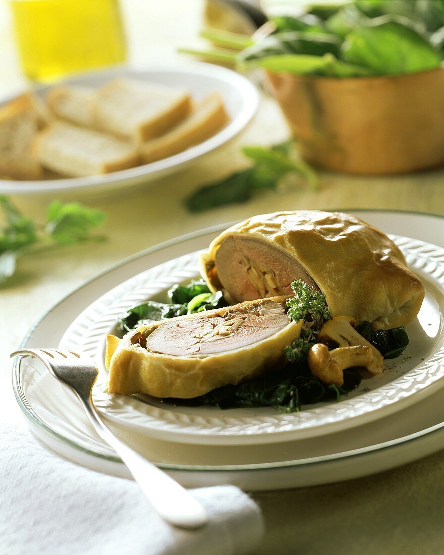 Piccioni in crosta (pigeon in puff pastry, Italy)