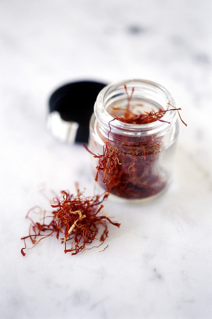 Saffron threads in jar