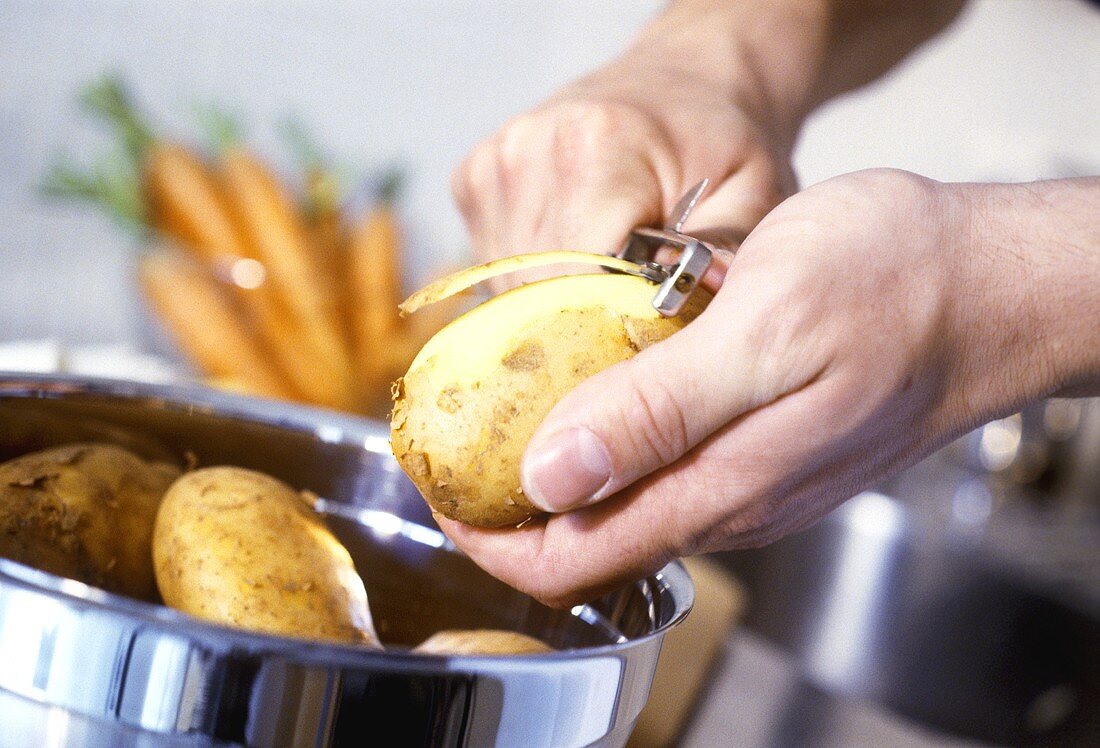 Peeling a potato