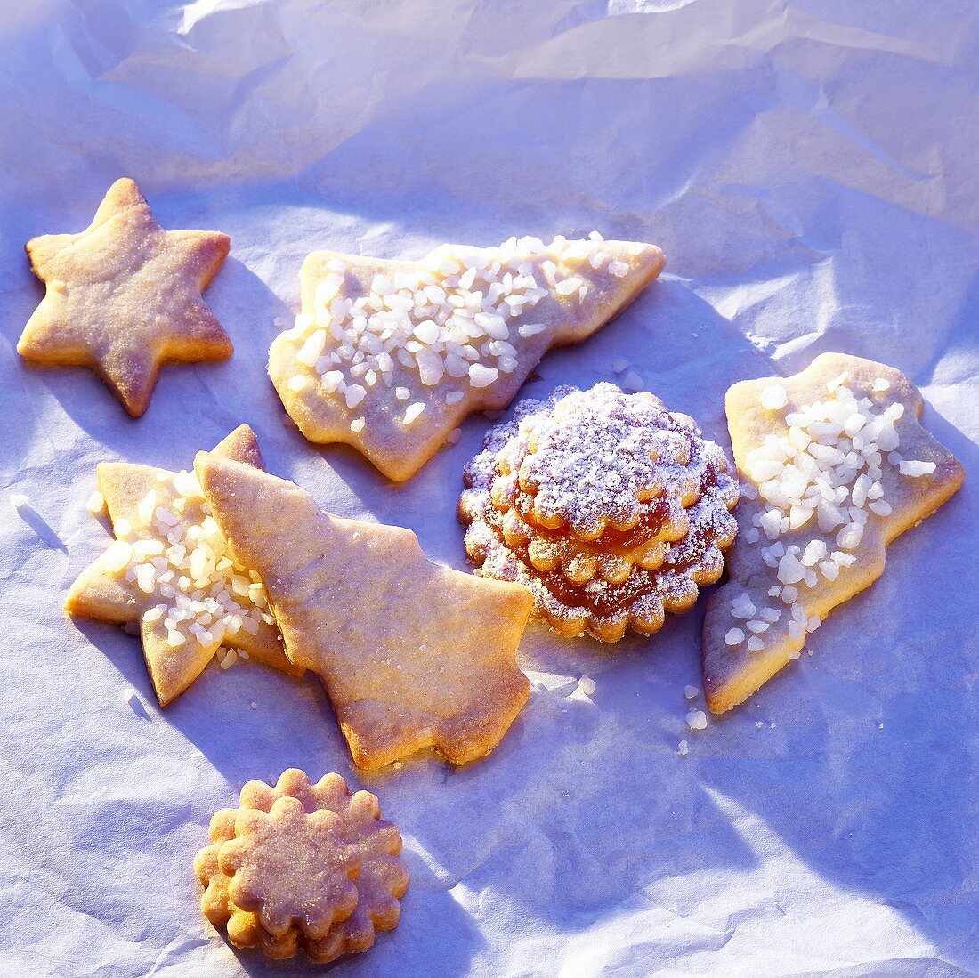 Verschiedene Weihnachtsplätzchen