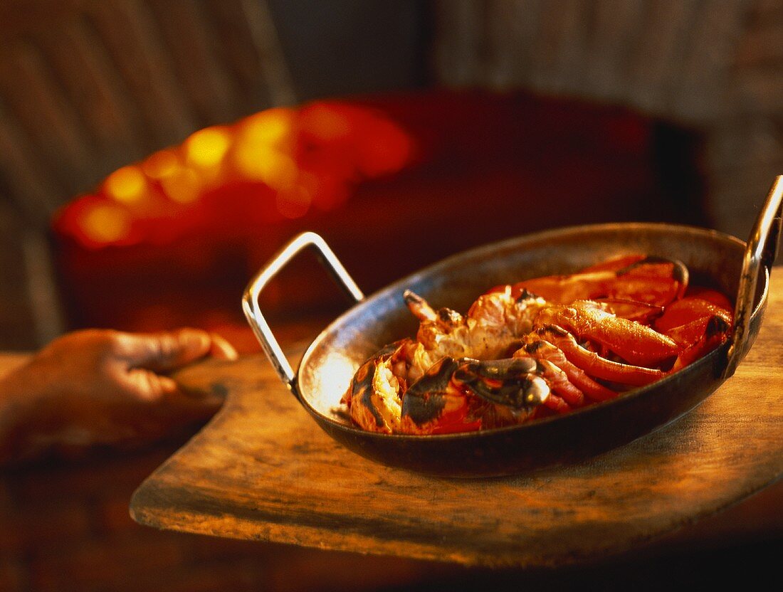 Oven-roasted lobster