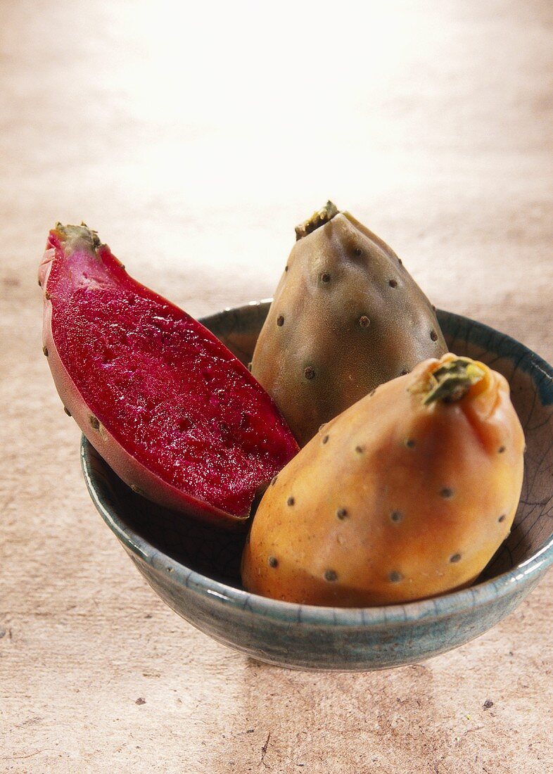 Prickly pears in a bowl