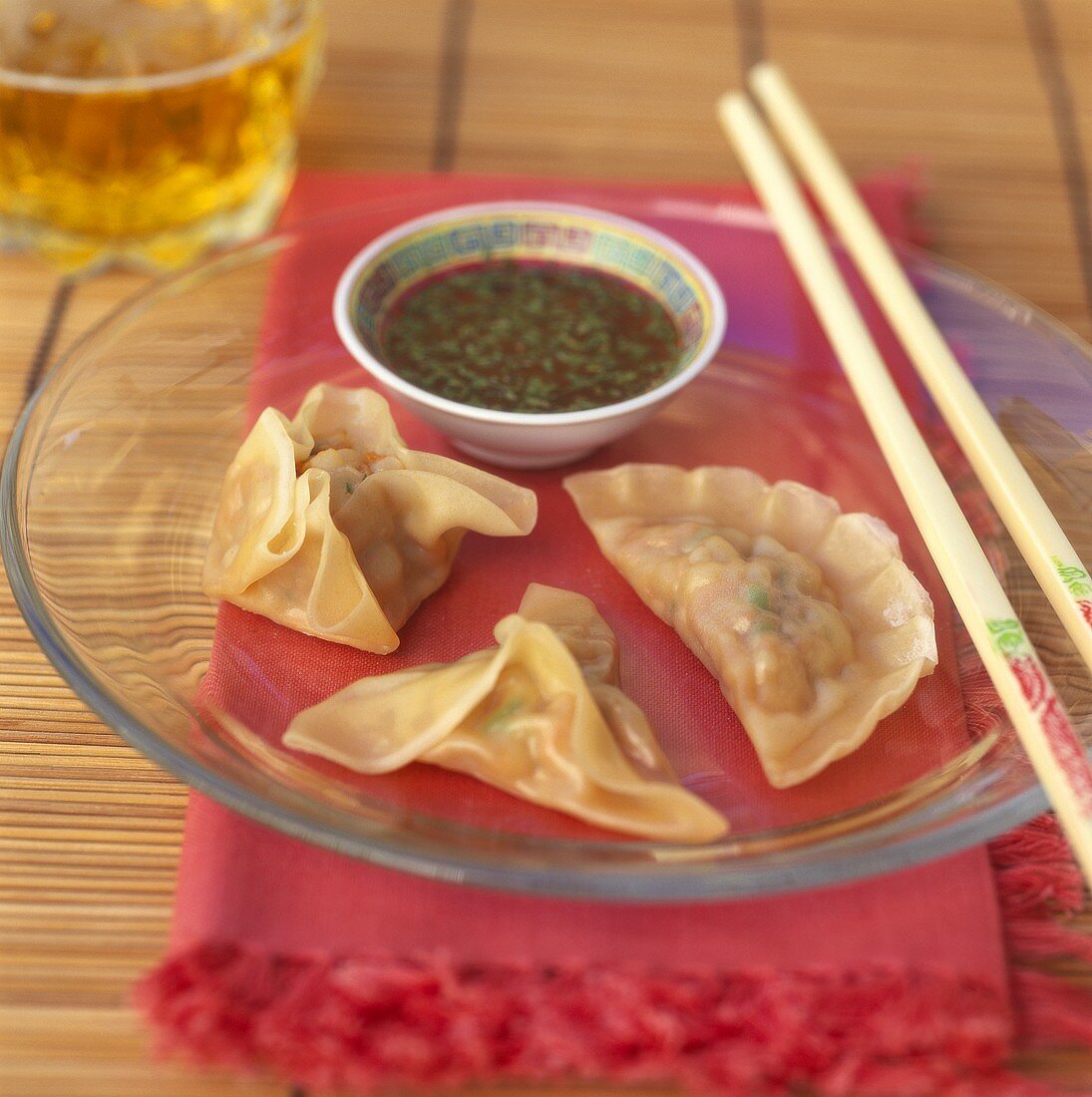 Assorted dim sum with dip