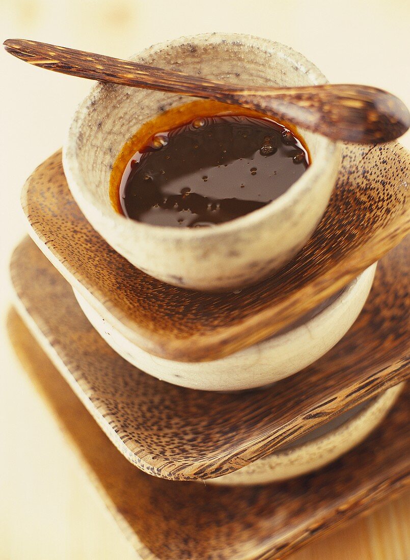 Concentrated agave juice in small bowl