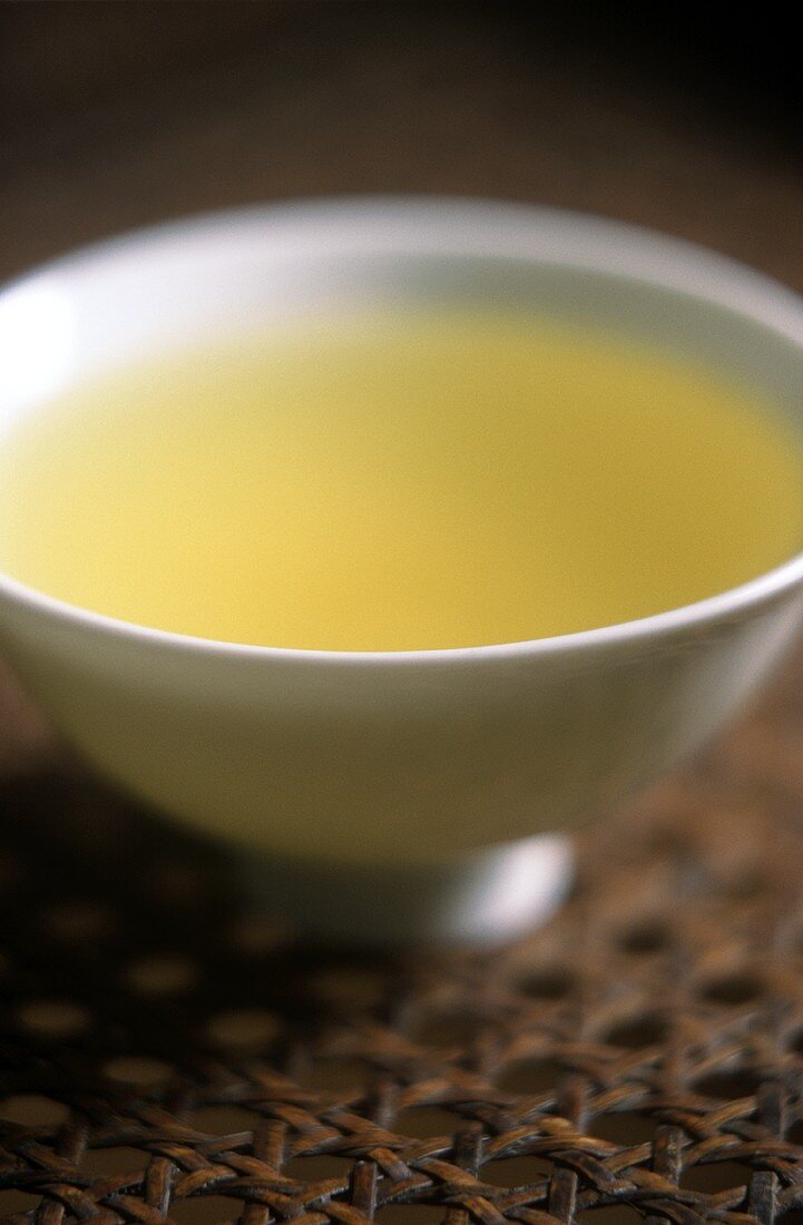 Japanese Sencha Gold tea in bowl