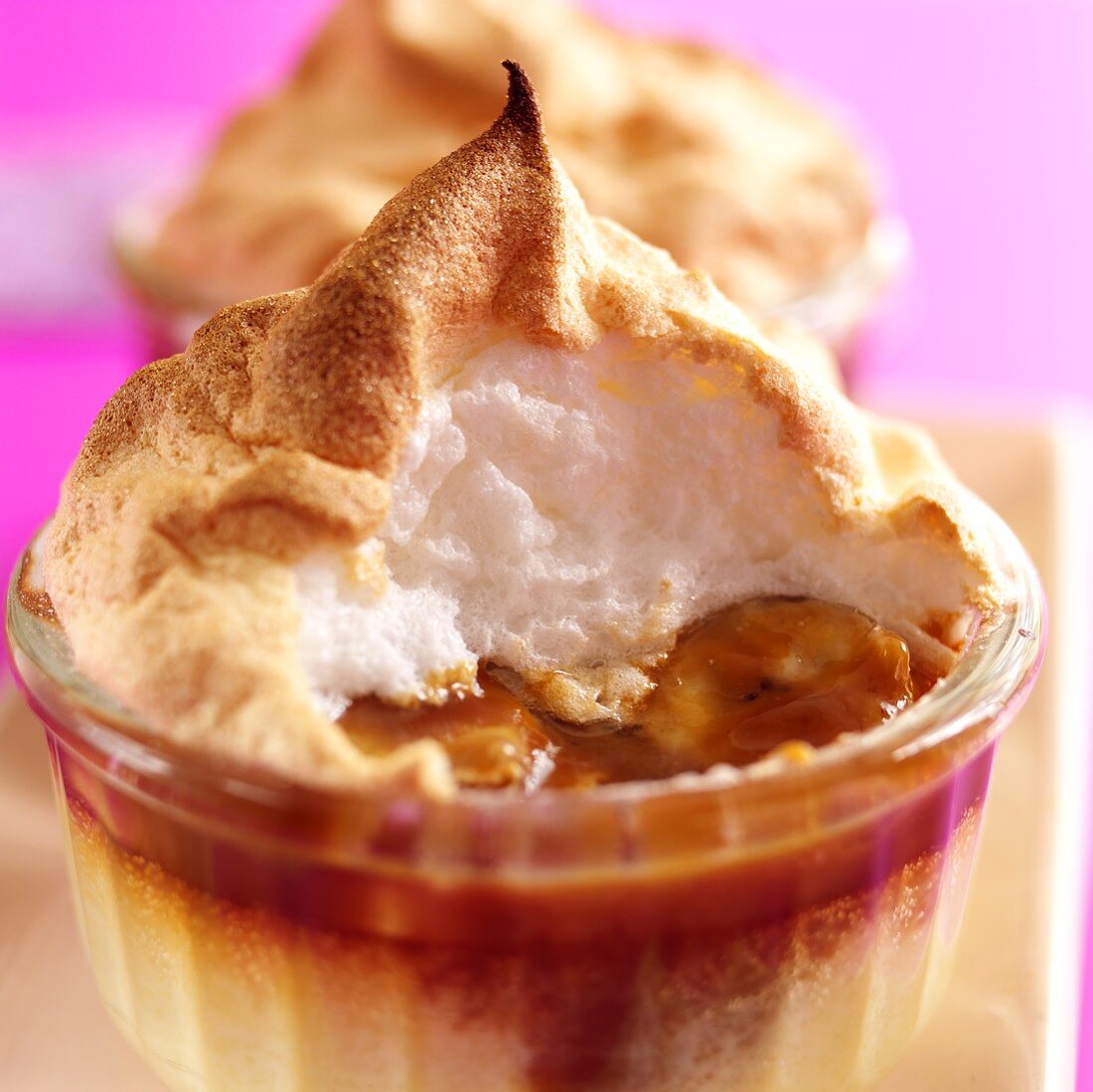Queen of puddings with meringue topping