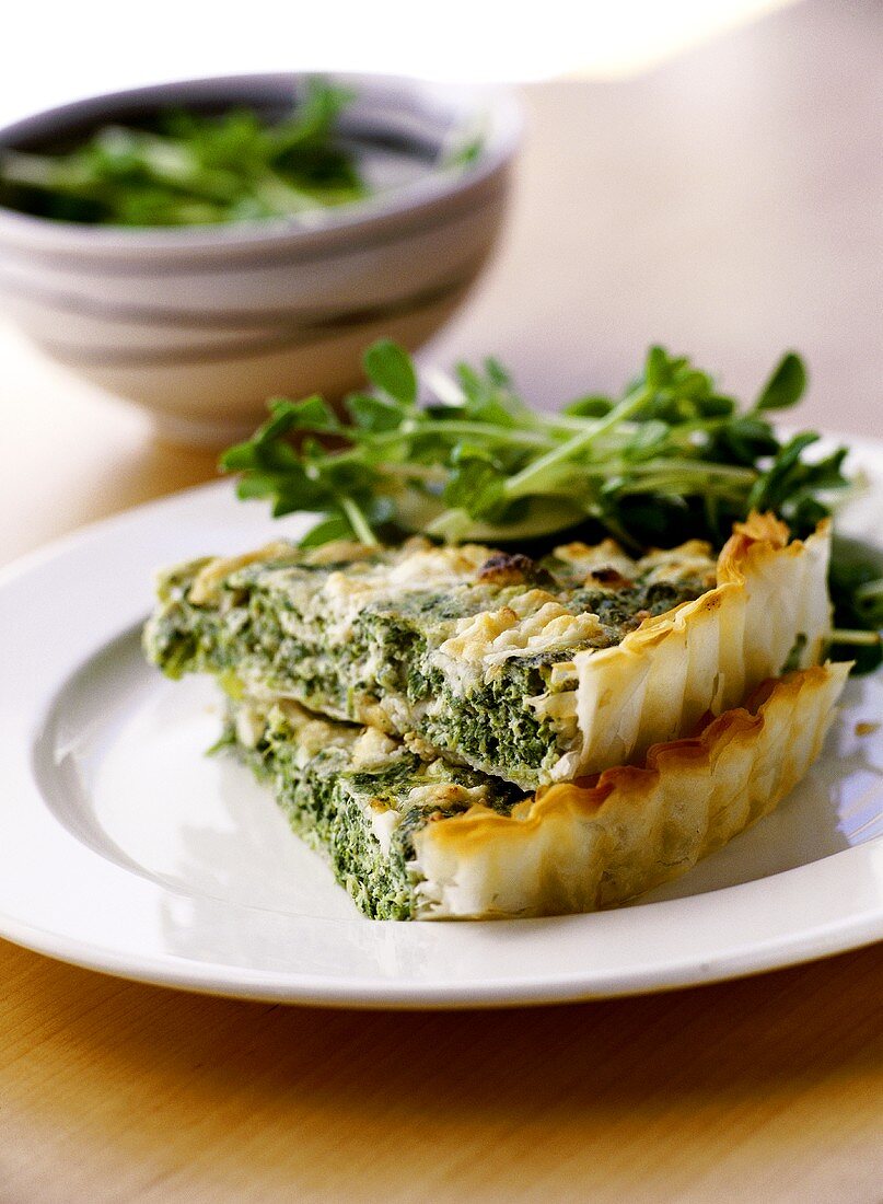 Spinach and sheep's cheese tart