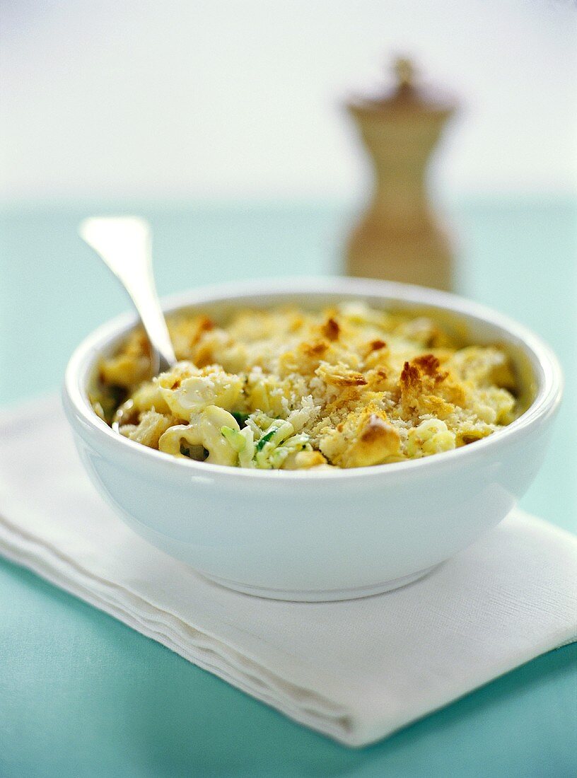 Tortellini bake with courgettes