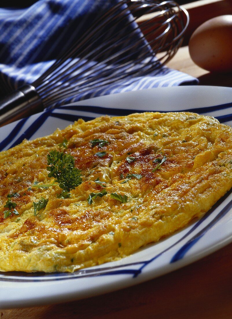 Omelette with parsley