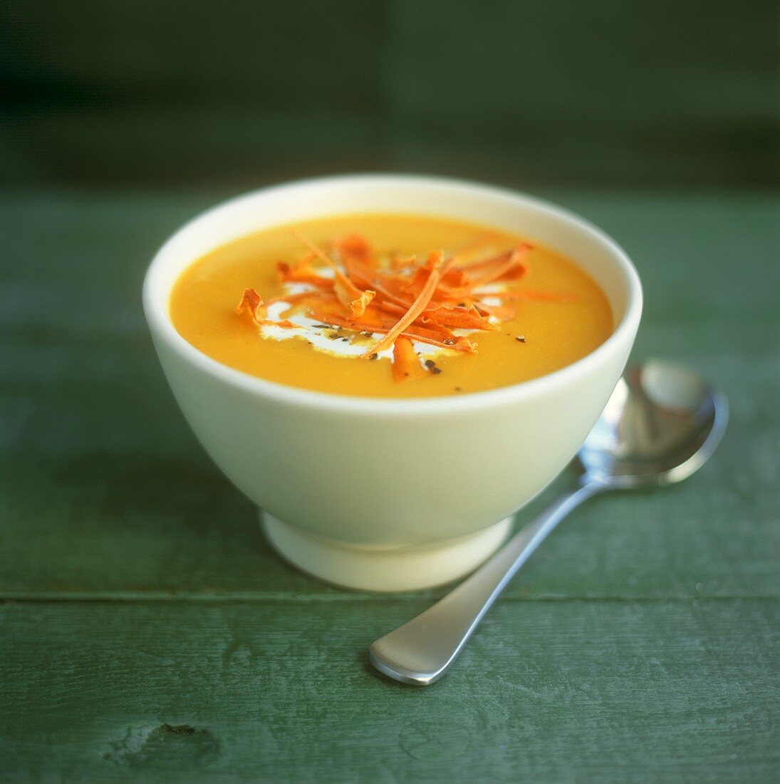 Pumpkin soup with sour cream