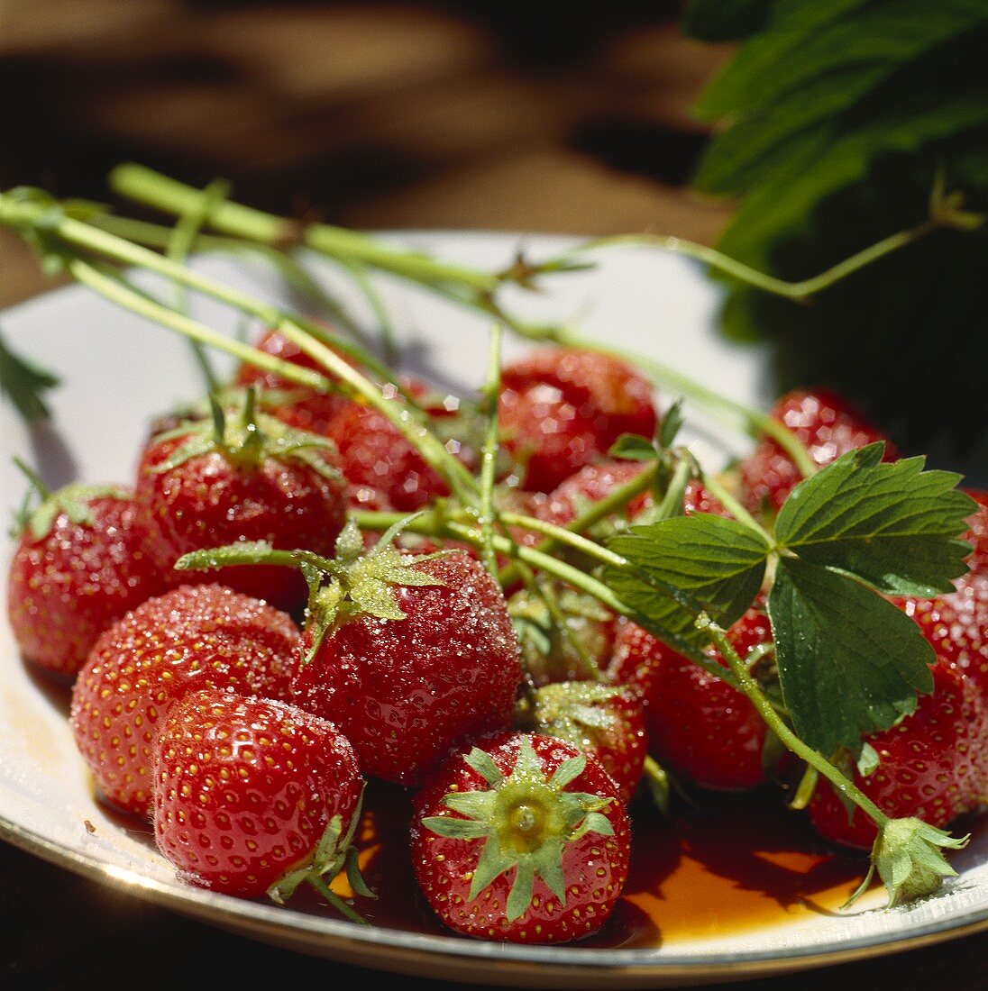 Strawberries in balsamic vinegar