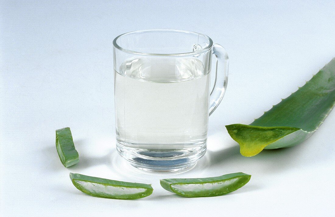 Aloe vera juice in glass