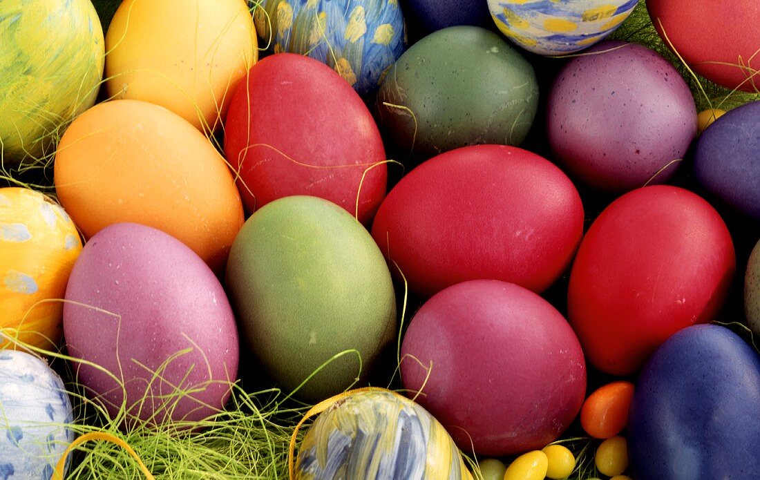 Coloured Easter eggs