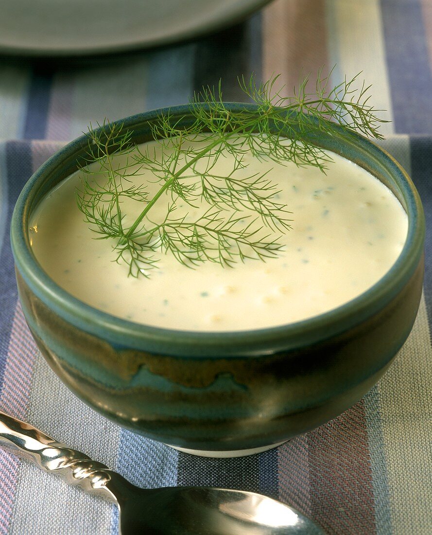 Kalte Joghurtsuppe mit Dill