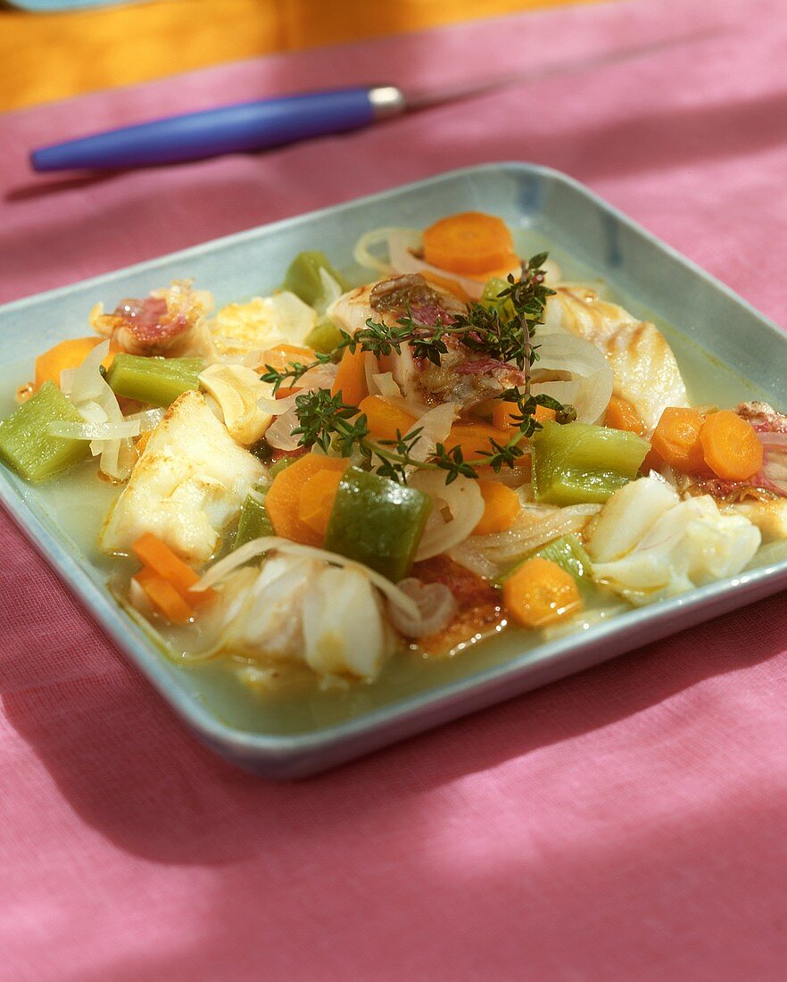 Fish in escabeche (fish in spicy vinegar marinade)