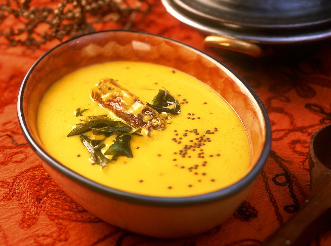 Kadhi (spicy yoghurt curry) Gujarat, India