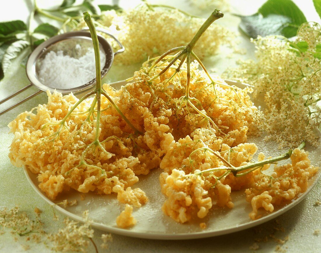 Hollerküchle (Elderflower fritters)