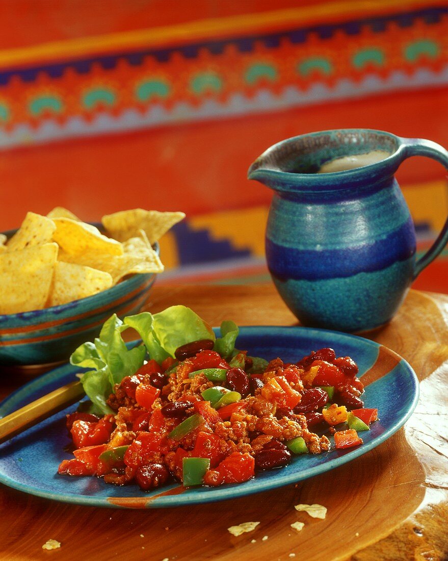 Chili con Carne; Tortillachips