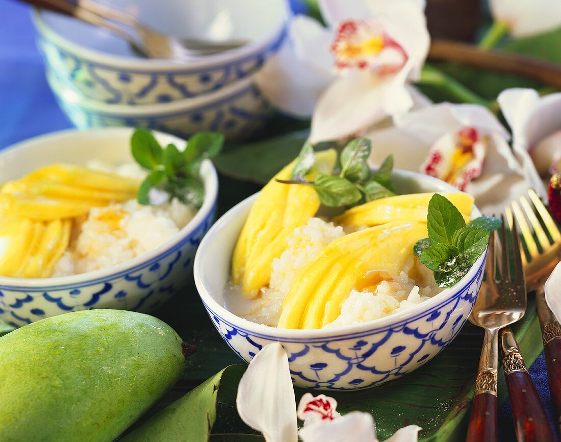 Rice with coconut and mango (Thailand)