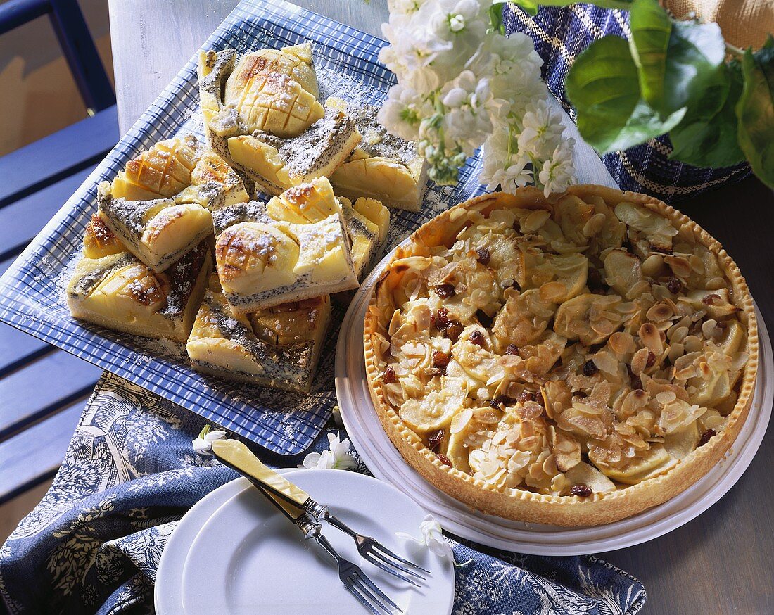 Apfel-Mohn-Kuchen und Badischer Apfelkuchen