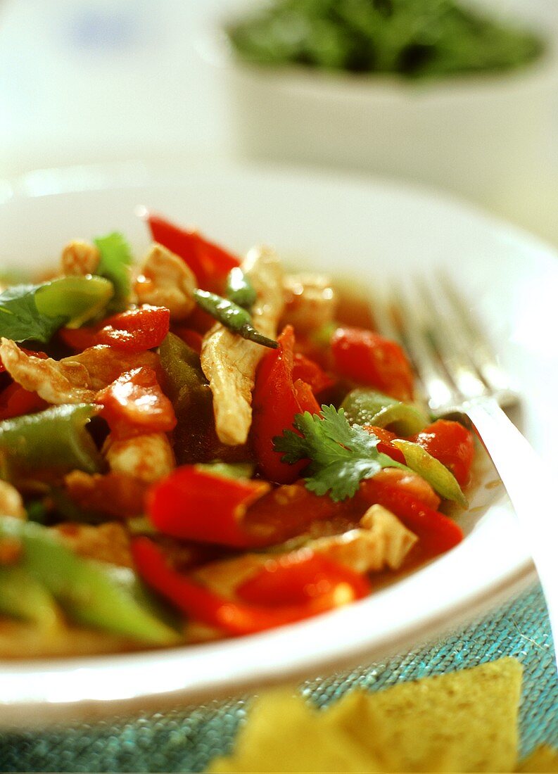 Chicken breast with peppers