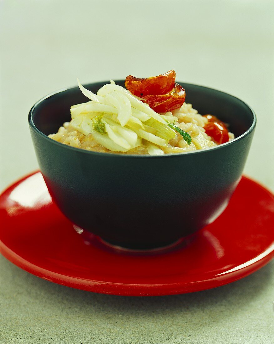 Risotto with goat's cheese and vegetables