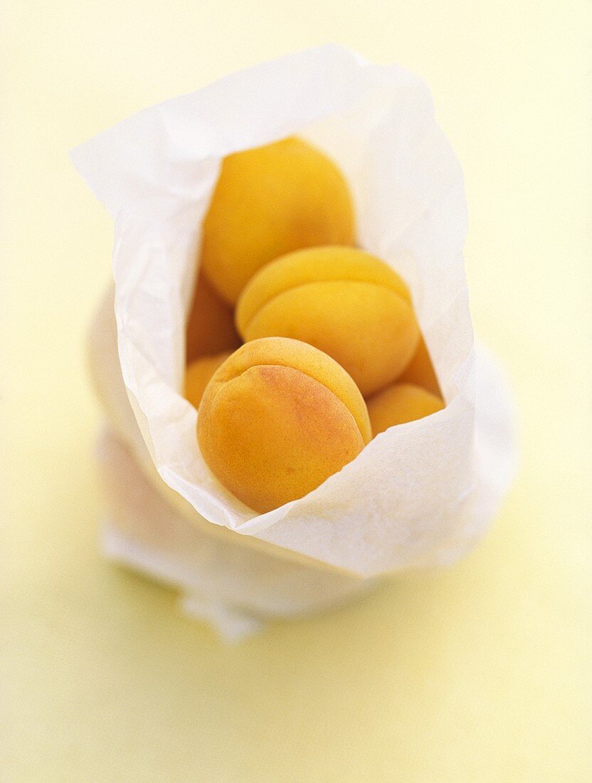 Apricots in paper bag
