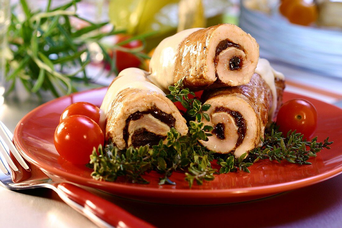 Pork roulades with plum stuffing