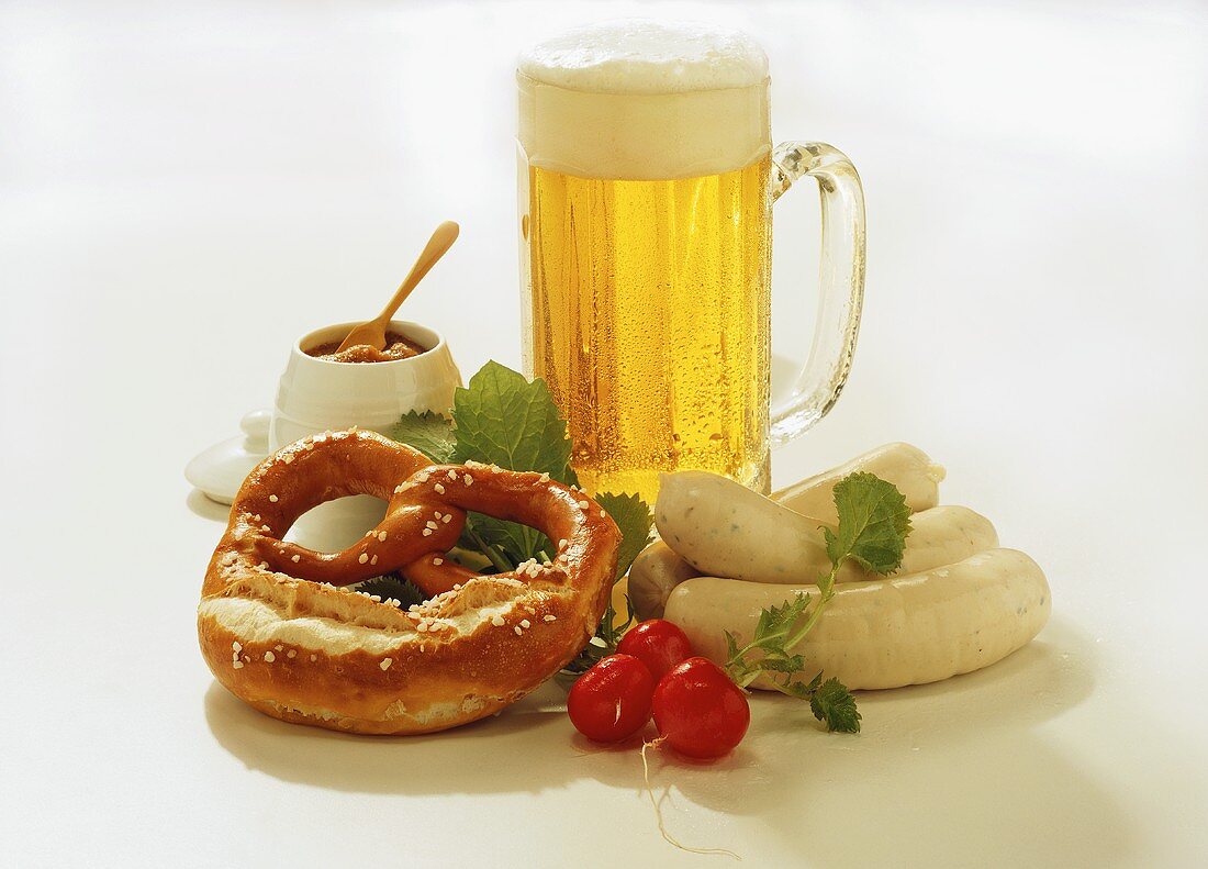 Still Life with White Sausages and Beer