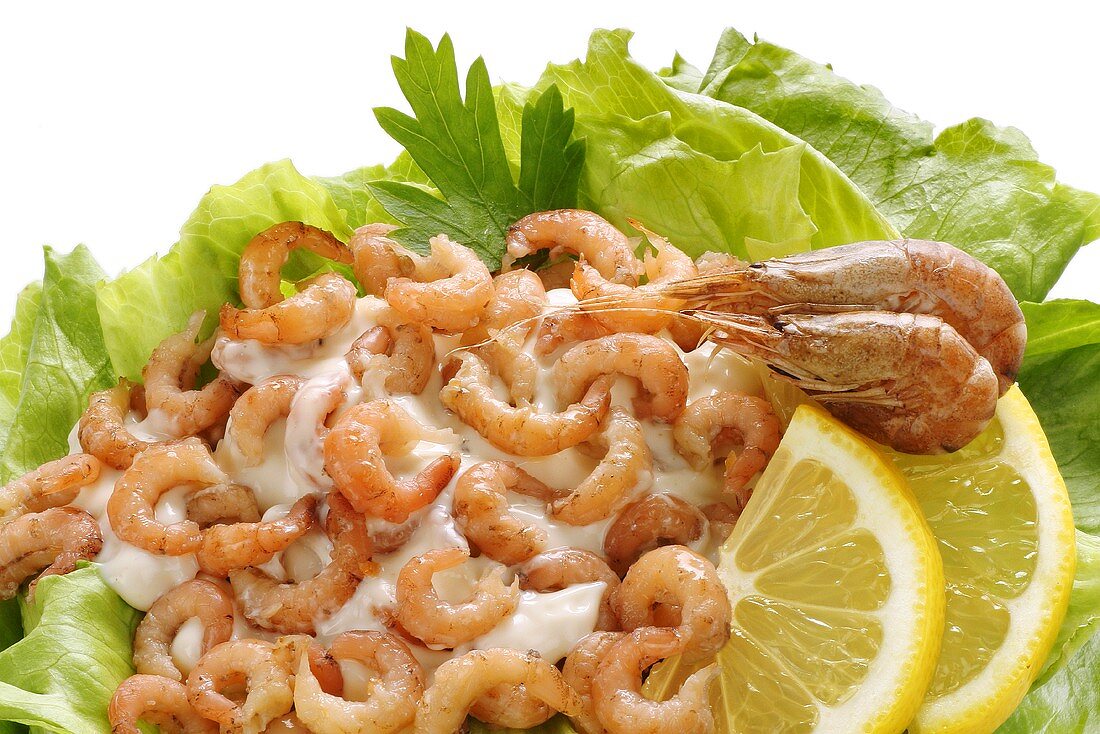 Shrimp salad with mayonnaise