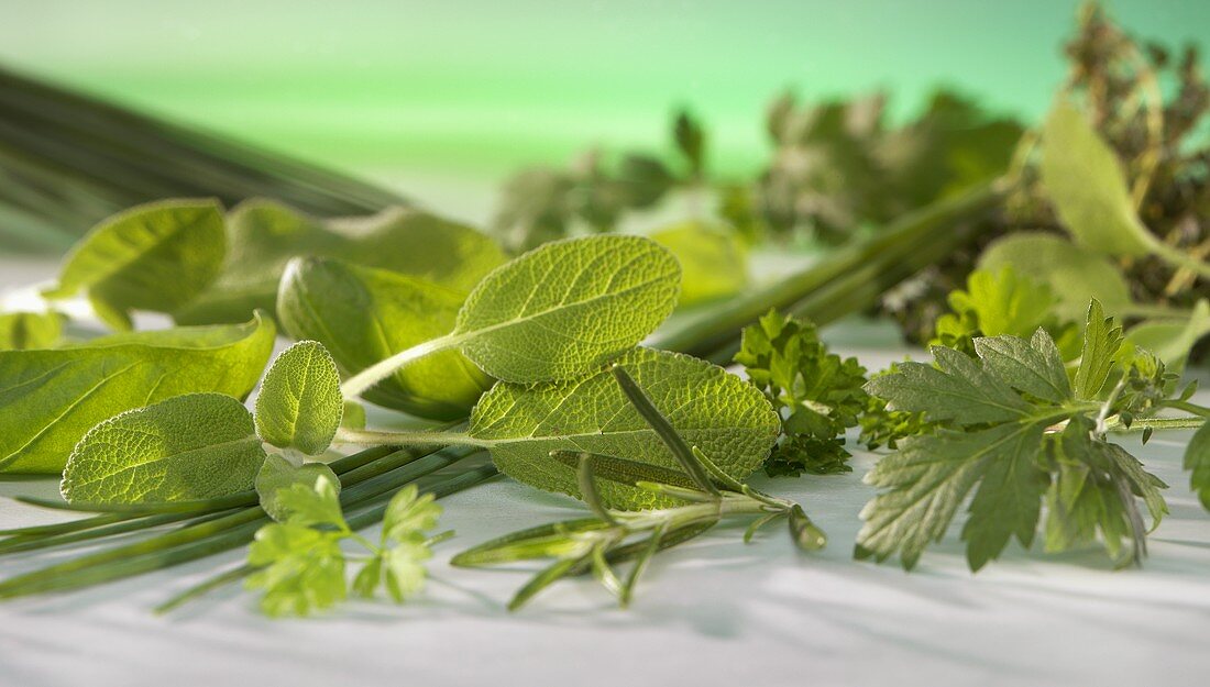 Various fresh herbs