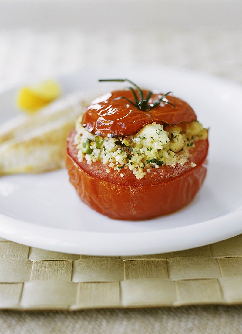 Stuffed tomato with couscous