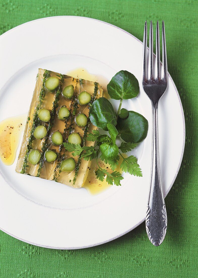 Asparagus terrine with herbs