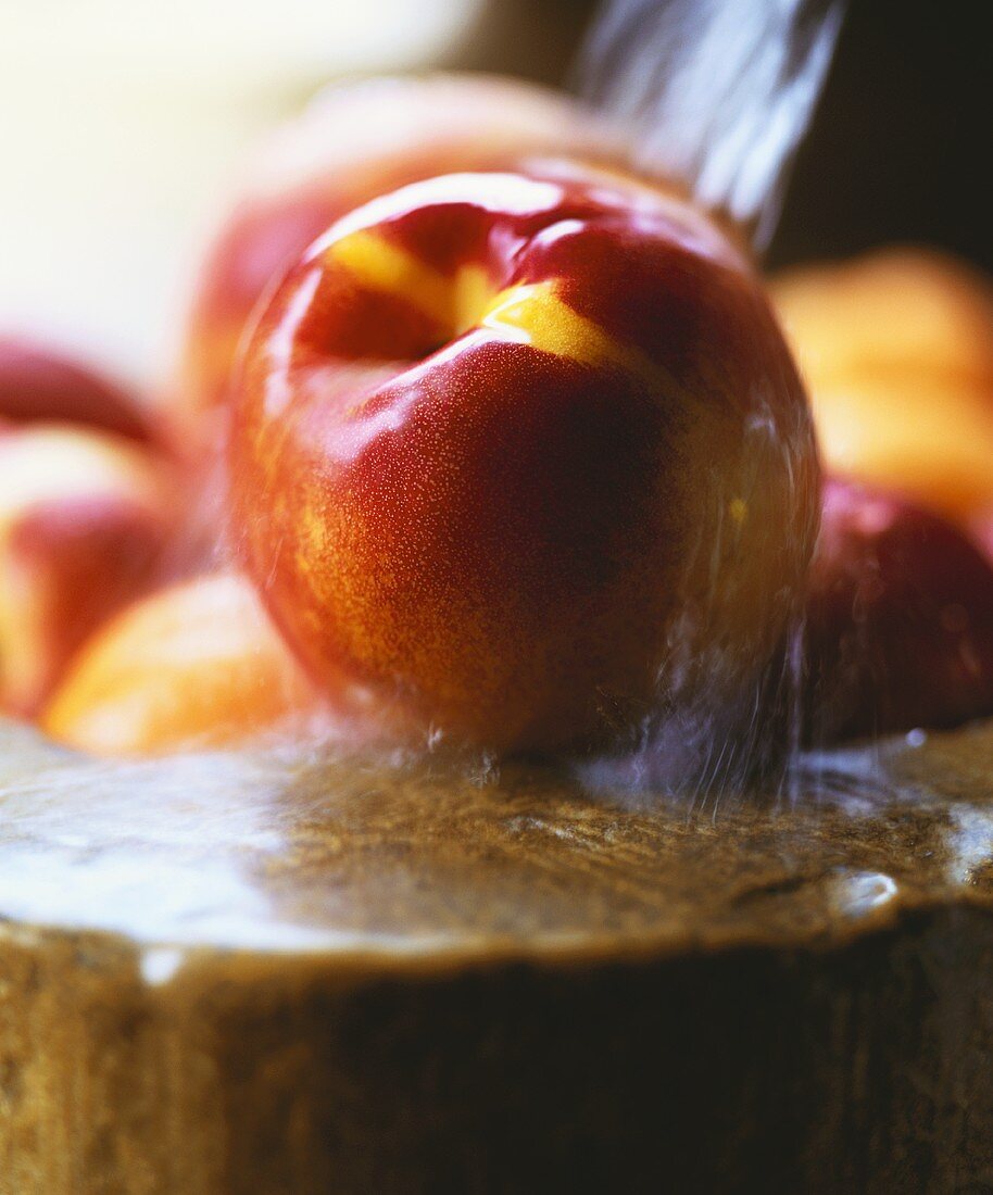 Washing a Nectarine