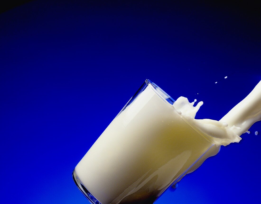 Pouring milk into glass