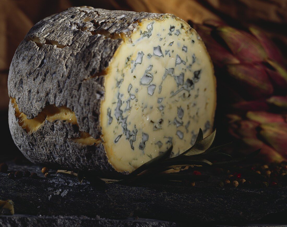 Fourme d'Ambert (blue cheese from Auvergne)