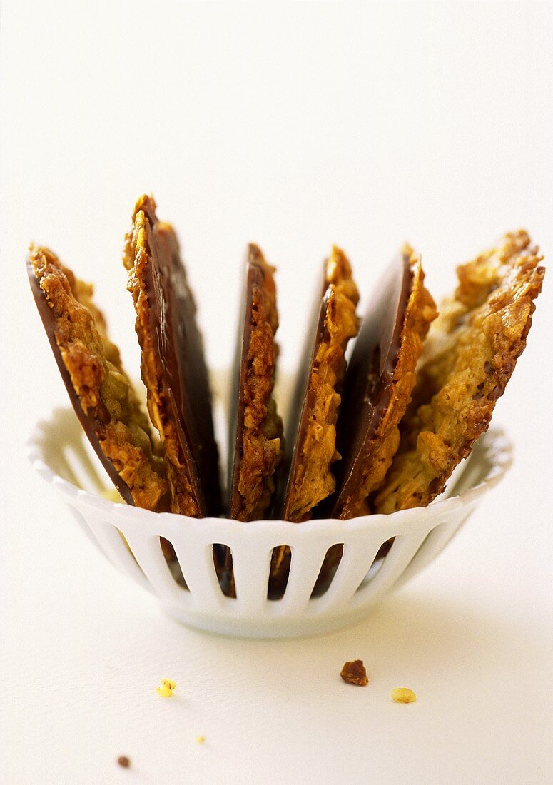 Florentines in white bowl