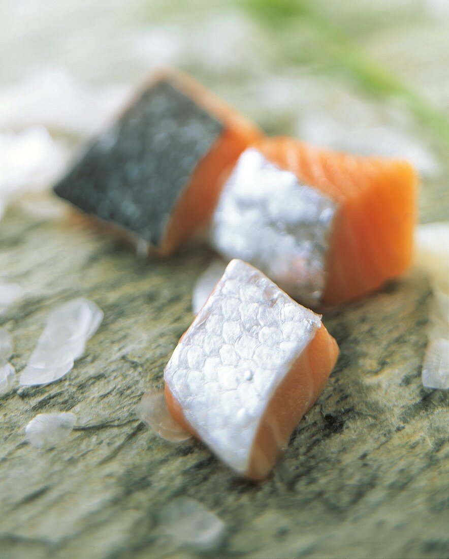 Chunks of Fresh Salmon