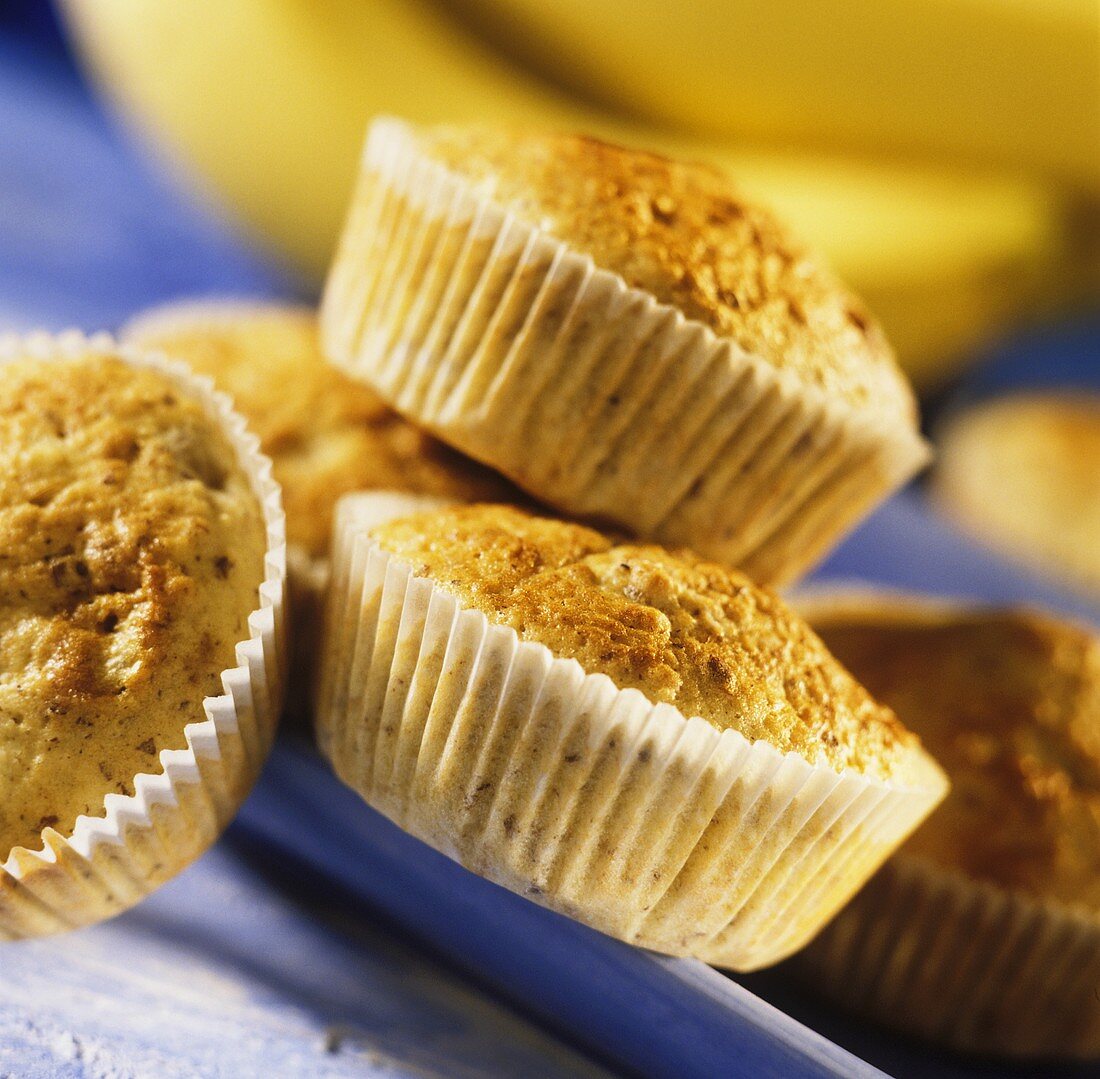 Nutty banana muffins