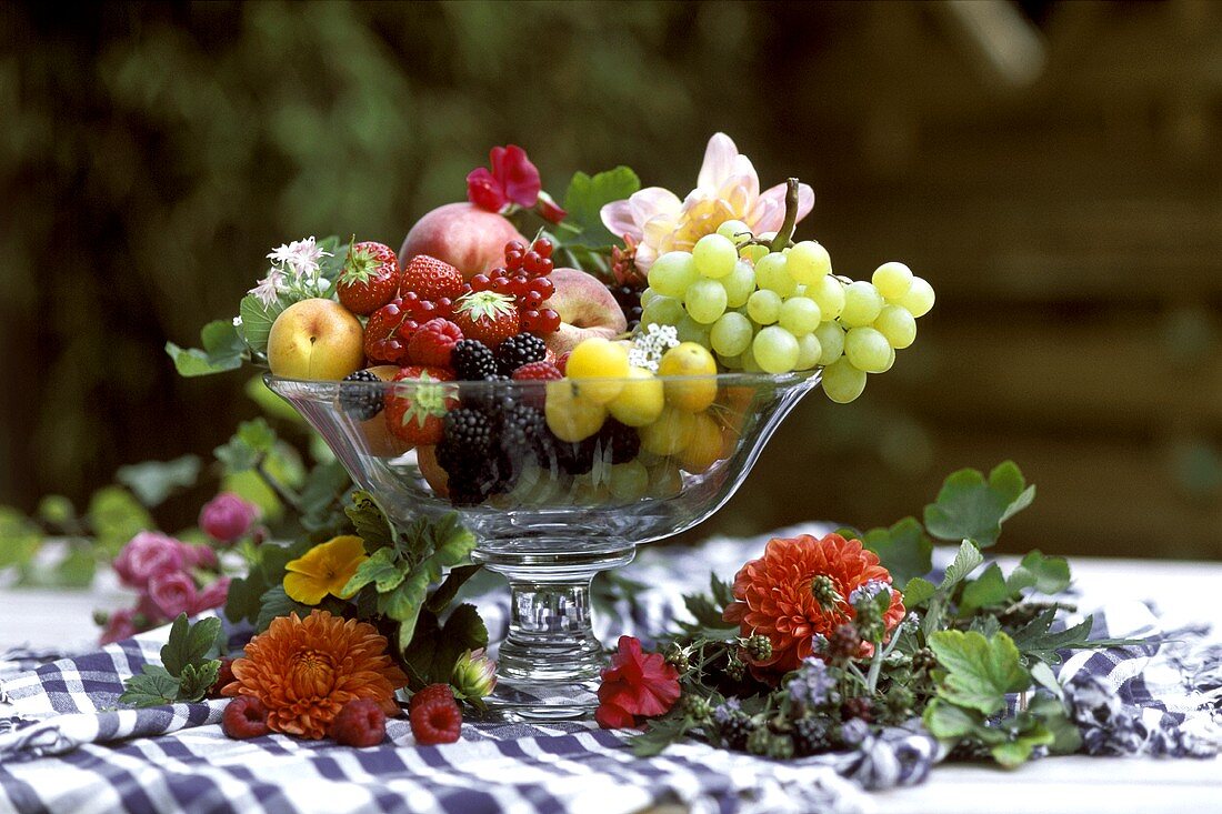 Glass Bowl Full of Fruit