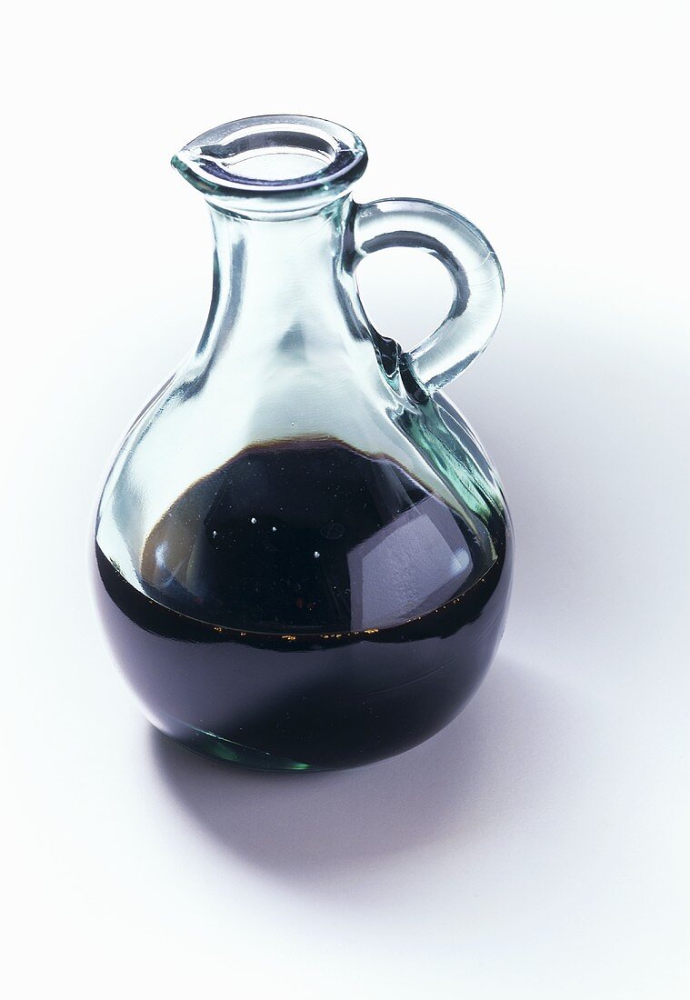 A carafe of balsamic vinegar