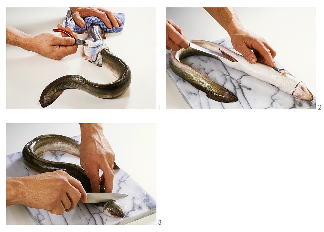 Cleaning an eel