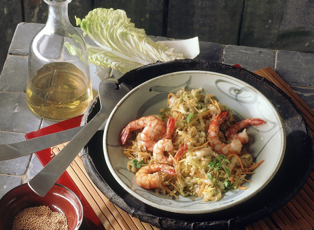 Chinese cabbage with shrimps