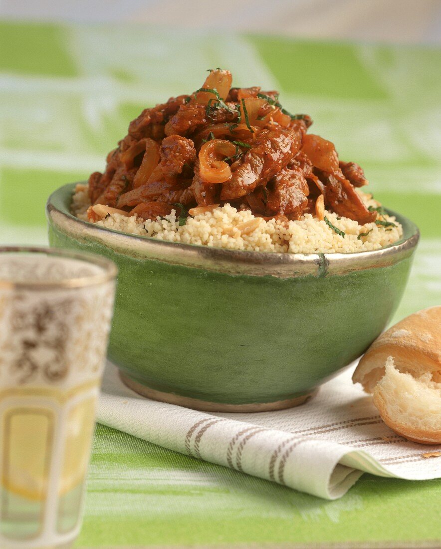 Finely chopped beef with couscous