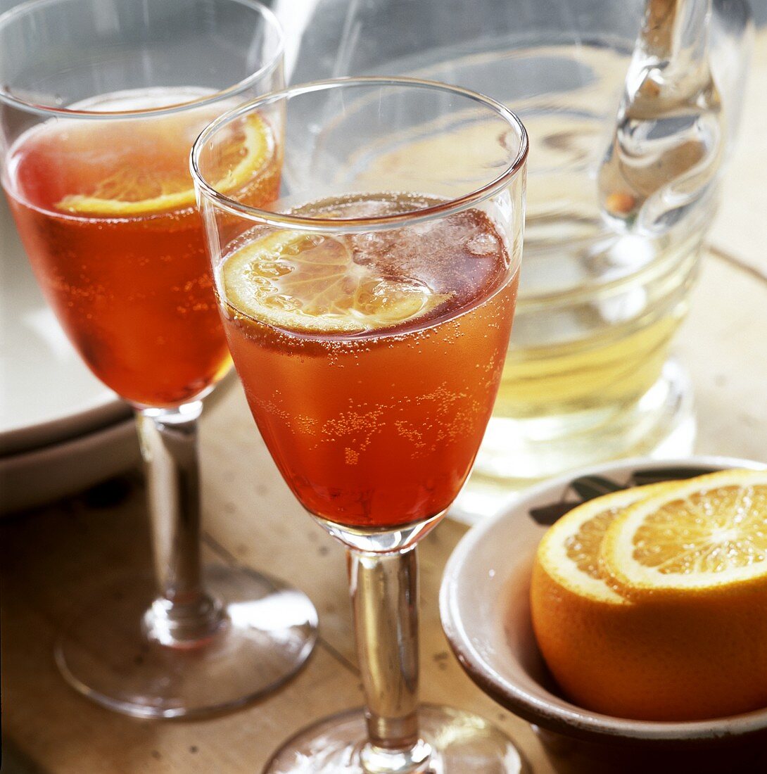 Campari with Prosecco