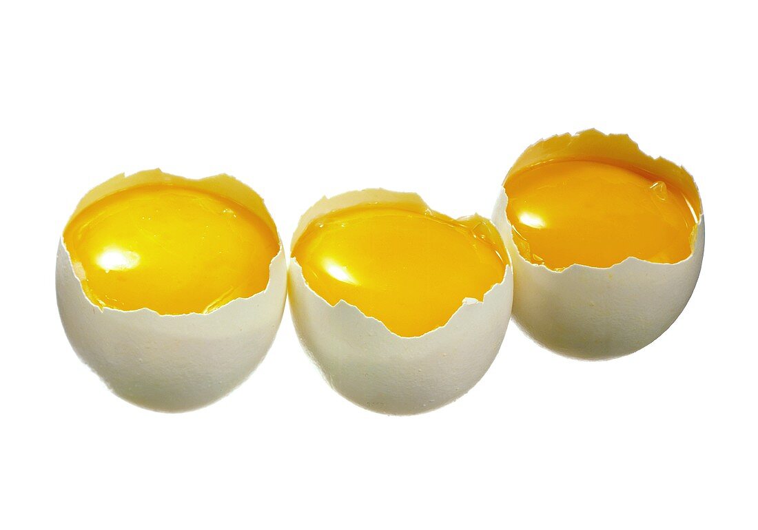 Three open Eggs