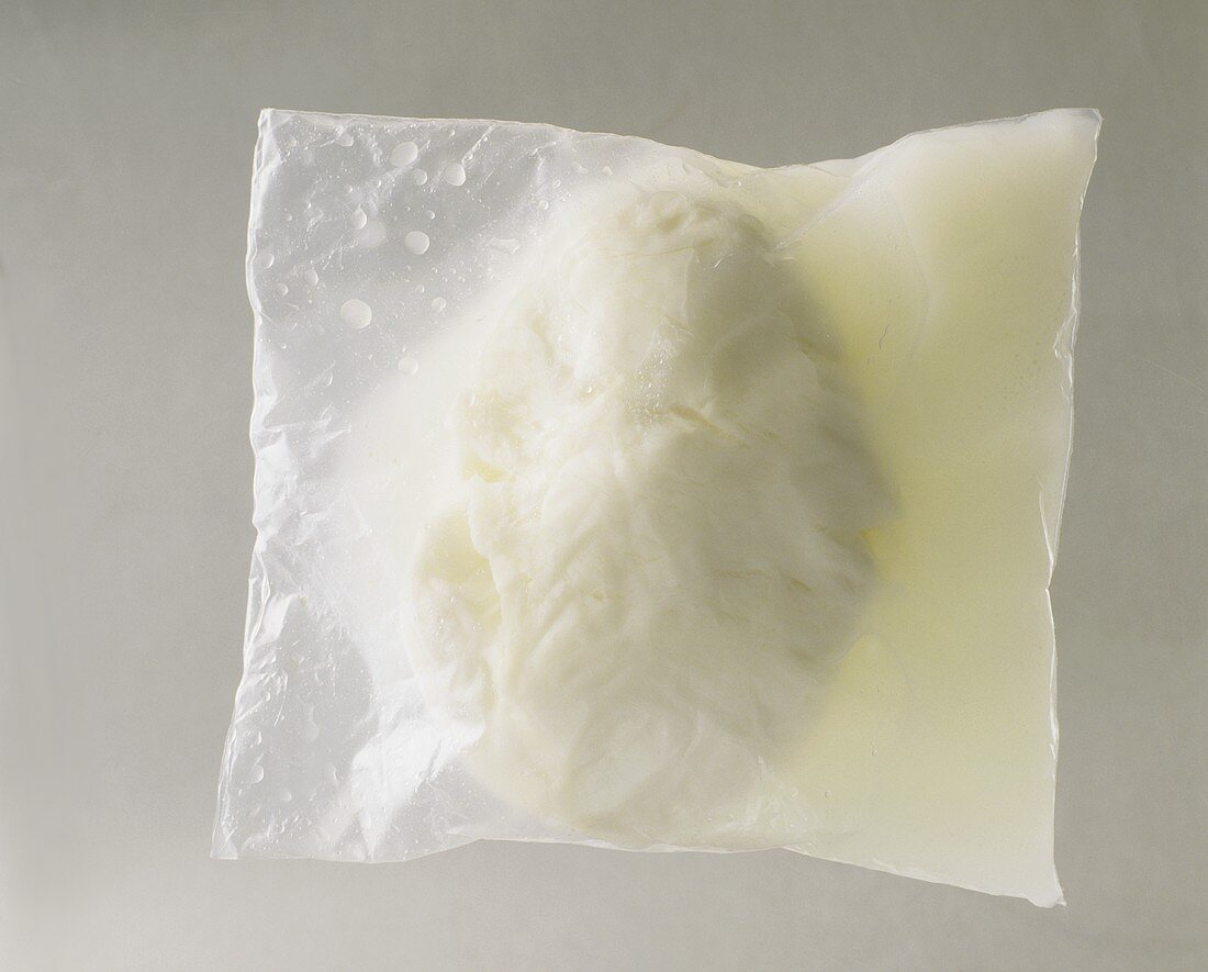 Mozzarella in a plastic bag